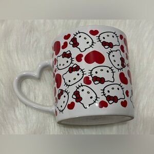 Sanrio Hello Kitty Heart Shaped Handle Cute Ceramic Mug